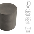 Modway Brion Stool in Gray