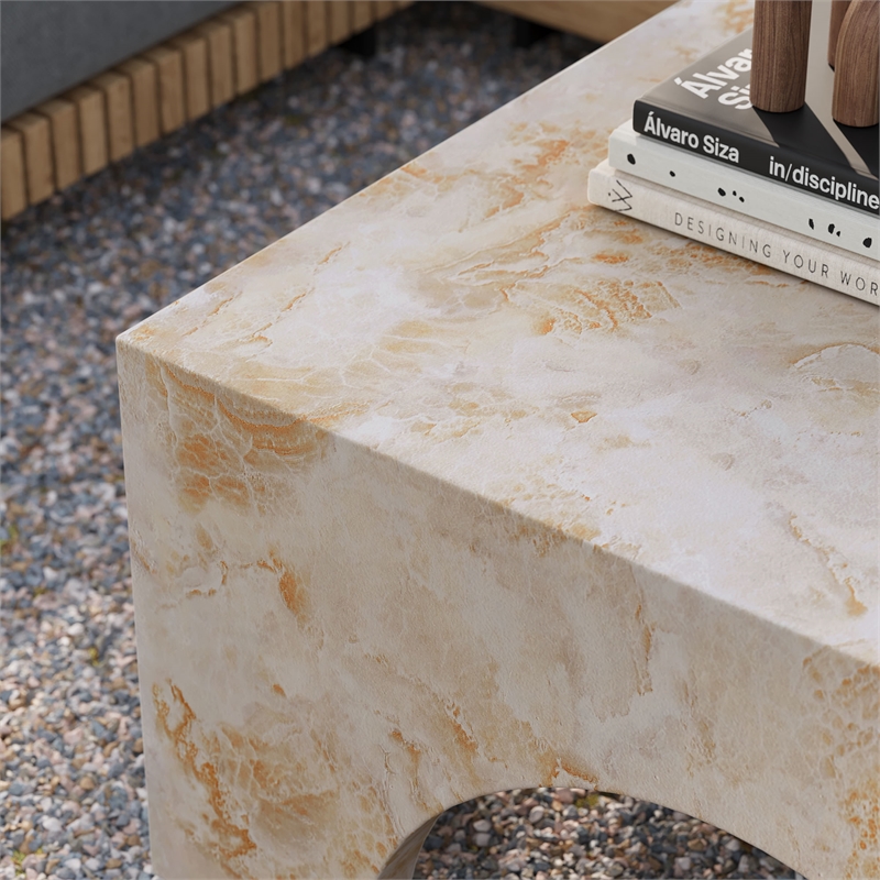 Valen Coffee Table in Honey Onyx