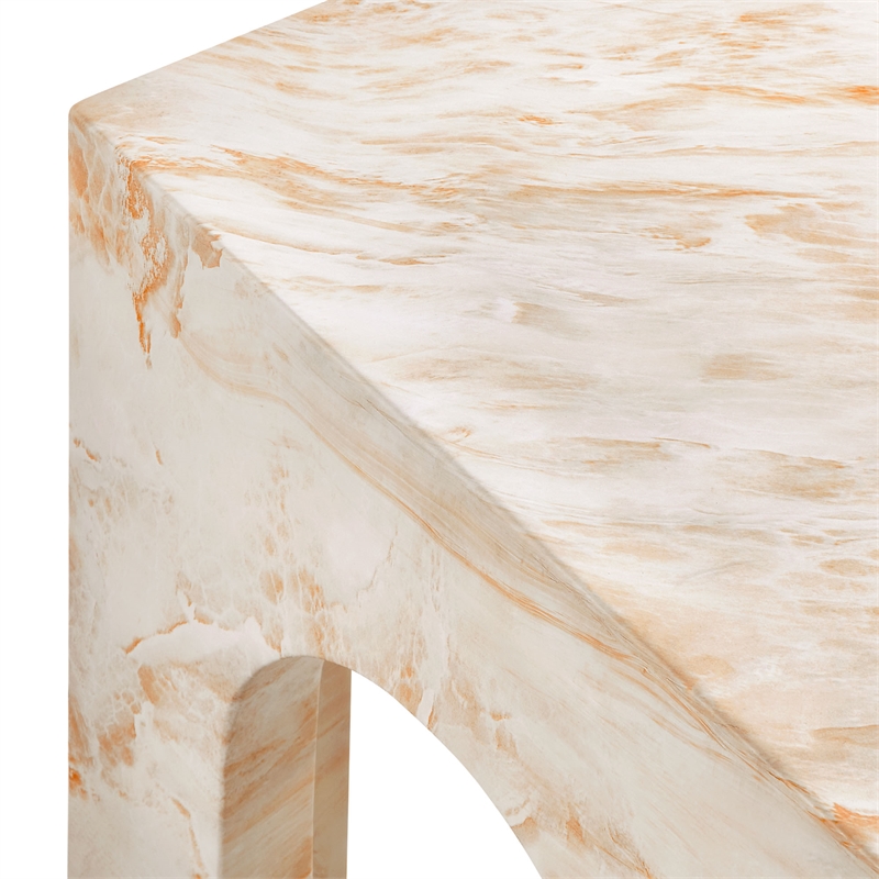 Valen Side Table in Honey Onyx