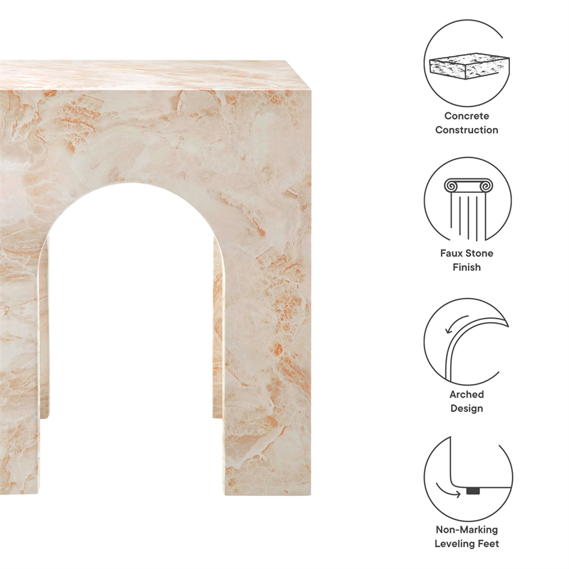 Valen Side Table in Honey Onyx