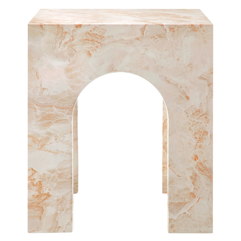 Valen Side Table in Honey Onyx