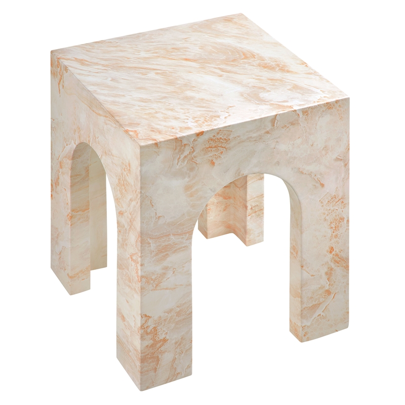 Valen Side Table in Honey Onyx