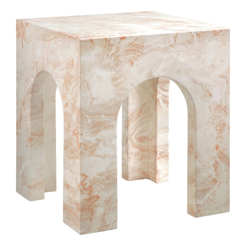 Valen Side Table in Honey Onyx
