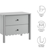 Emmeline Nightstand in Light Gray
