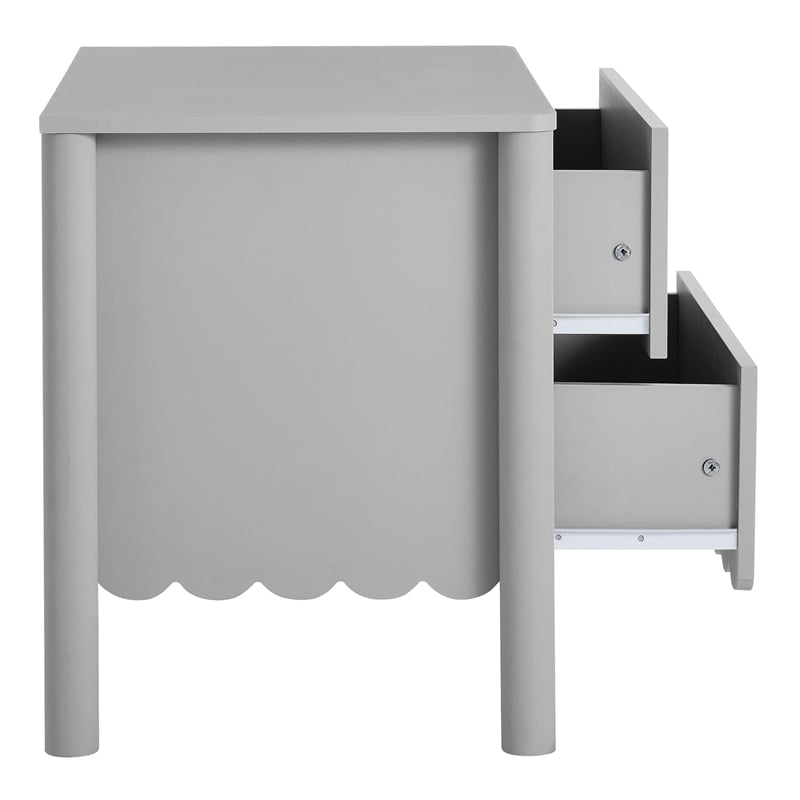 Emmeline Nightstand in Light Gray
