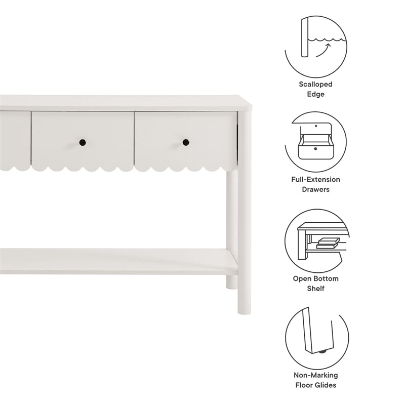 Emmeline Console Table in White