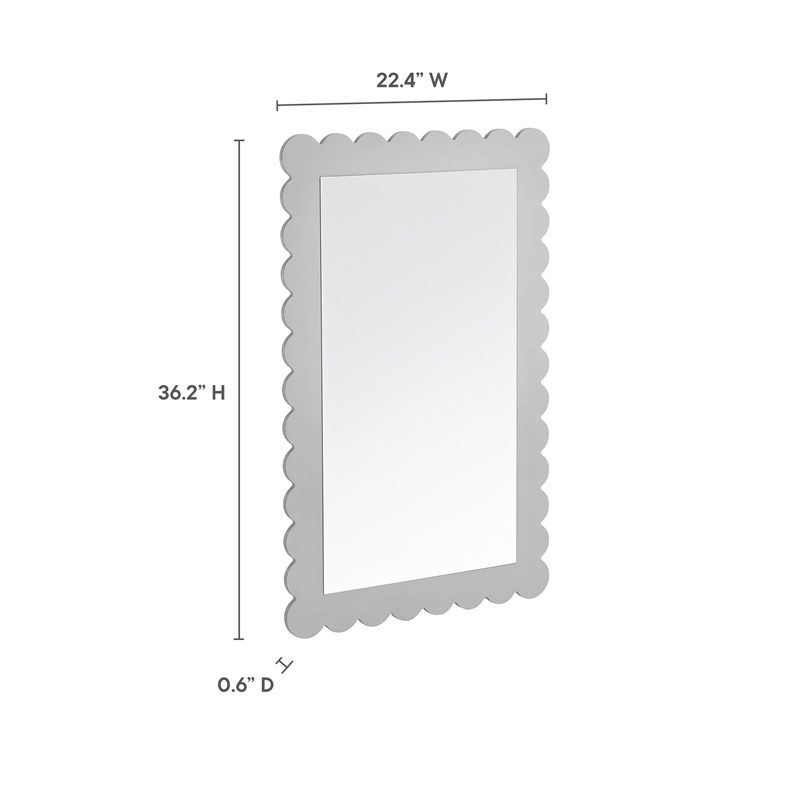 Emmeline Wall Mirror in Light Gray