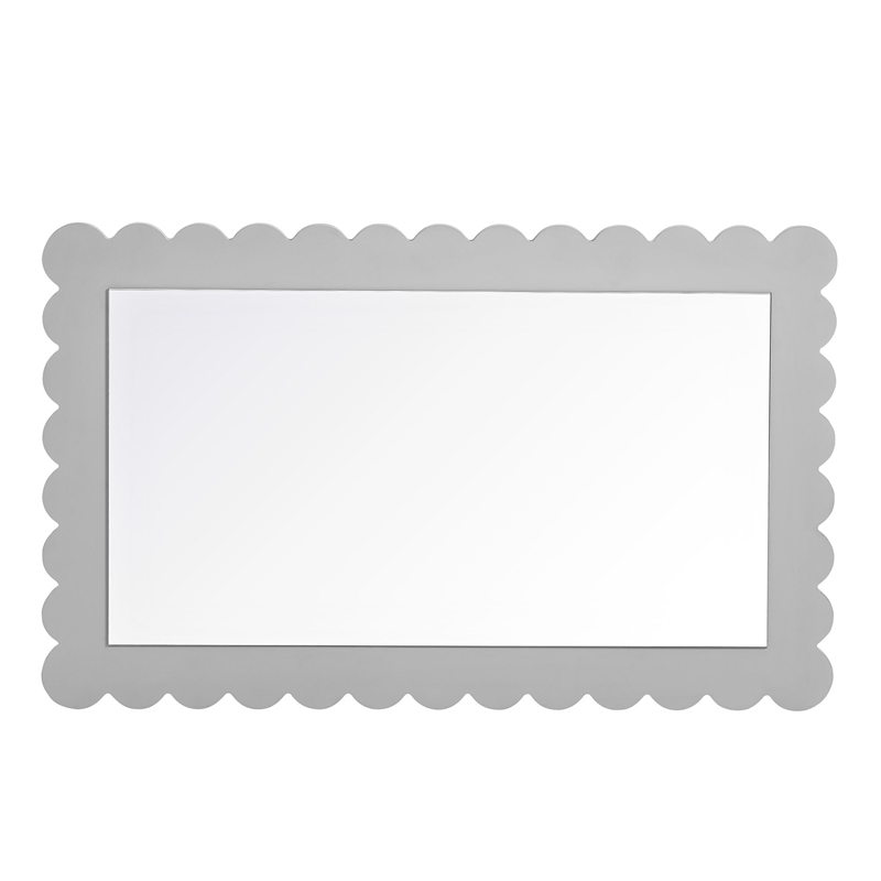 Emmeline Wall Mirror in Light Gray