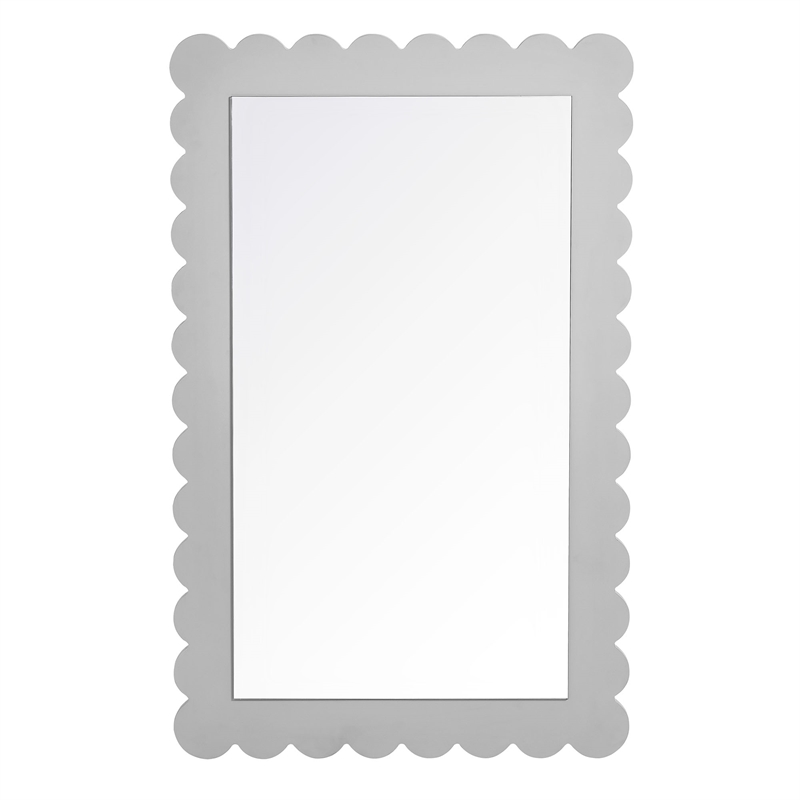 Emmeline Wall Mirror in Light Gray