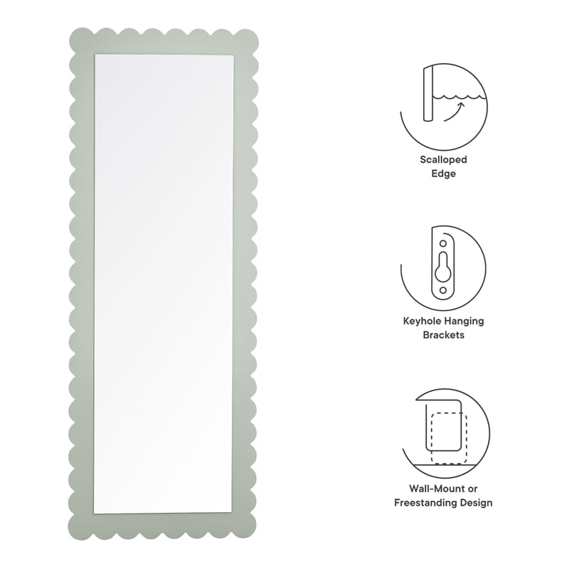 Emmeline Floor Mirror in Sage