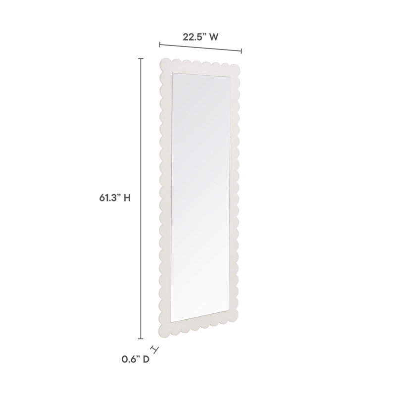 Emmeline Floor Mirror in White