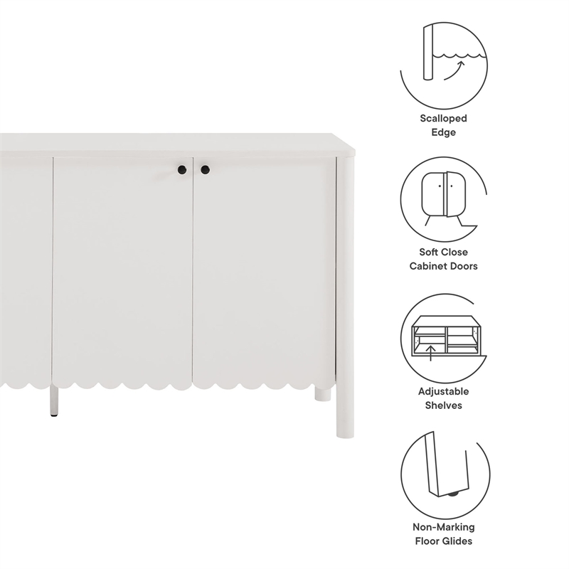Emmeline Sideboard Cabinet in White