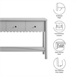 Emmeline Console Table in Light Gray