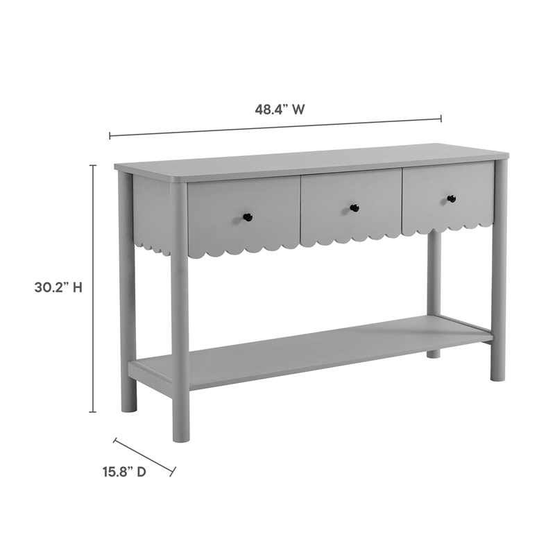 Emmeline Console Table in Light Gray