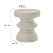 Modway Terza Indoor/Outdoor Concrete Build End Table in Light Gray