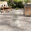 Modway Terza Indoor/Outdoor Concrete Build End Table in Light Gray