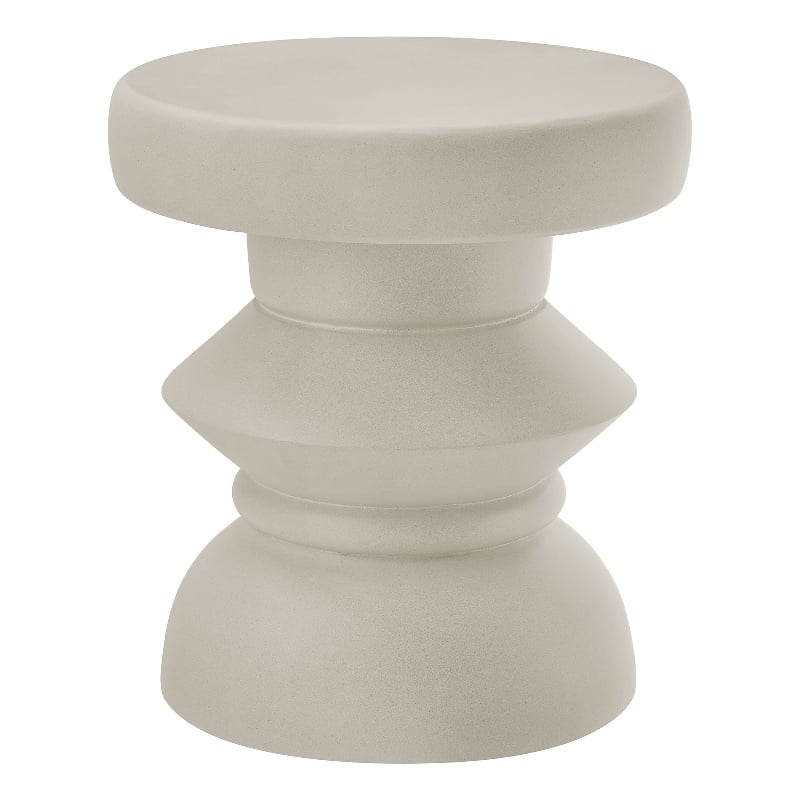 Modway Terza Indoor/Outdoor Concrete Build End Table in Light Gray