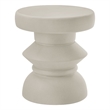 Modway Terza Indoor/Outdoor Concrete Build End Table in Light Gray