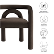 Modway Astrid Performance Velvet Upholstered Dining Chair in Cocoa