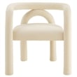 Modway Astrid Performance Velvet Upholstered Dining Chair in Porcelain