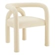 Modway Astrid Performance Velvet Upholstered Dining Chair in Porcelain