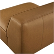 Modway Auren Vegan Leather Upholstered Modular Armless Chair in Camel