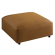 Modway Auren Upholstered Vegan Leather Ottoman in Camel