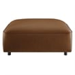 Modway Auren Vegan Leather Upholstered Ottoman in Coffee