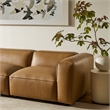 Modway Auren 4-Piece Vegan Leather Upholstered Sofa Set in Camel