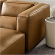 Modway Auren 5-Piece Vegan Leather Upholstered U-Shaped Sofa in Camel