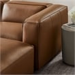 Modway Auren 5-Piece Leather Upholstered U-Shaped Sofa in Coffee