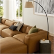 Modway Auren 6-Piece Vegan Leather Upholstered Sofa in Camel