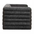 Modway Relle Channel Tufted Boucle Fabric Upholstered Loveseat in Charcoal