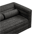 Modway Relle Channel Tufted Boucle Fabric Upholstered Loveseat in Charcoal