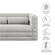 Modway Relle Channel Tufted Boucle Fabric Upholstered Loveseat in Newsprint