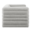 Modway Relle Channel Tufted Boucle Fabric Upholstered Loveseat in Newsprint