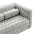Modway Relle Channel Tufted Boucle Fabric Upholstered Loveseat in Newsprint