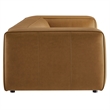 Auren Upholstered Vegan Leather Sofa in Camel