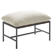 Modway Raya Powder-Coated Aluminum Lounge Chair and Ottoman in Ivory