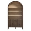 Nolan Storage Display Cabinet Bookshelf in Dark Walnut