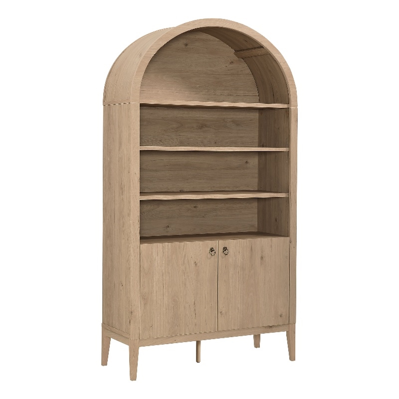 Nolan Storage Display Cabinet Bookshelf in Light Oak
