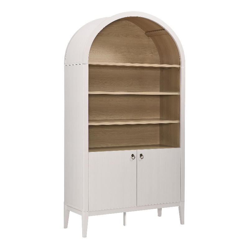 Nolan Storage Display Cabinet Bookshelf in Ivory