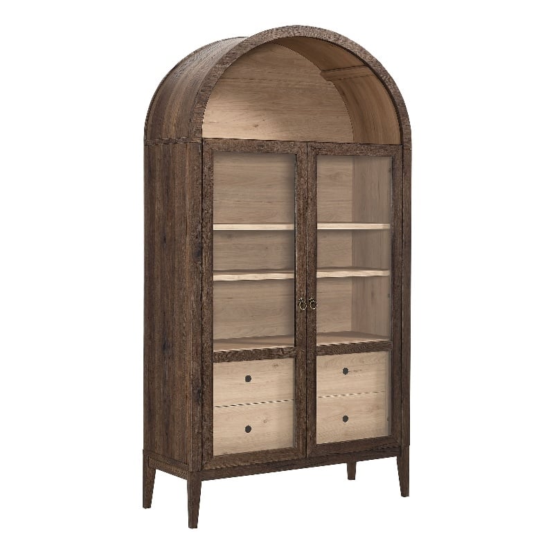 Nolan Storage Display Cabinet in Walnut Light Oak