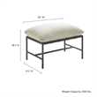 Modway Raya Nubby Boucle Fabric Cushion Ottoman in Ivory