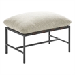 Modway Raya Nubby Boucle Fabric Cushion Ottoman in Ivory