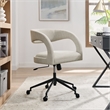 Modway Pinnacle Slub Weave Fabric Office Chair w/Rollerball Casters in Linen