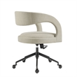 Modway Pinnacle Slub Weave Fabric Office Chair w/Rollerball Casters in Linen