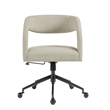 Modway Pinnacle Slub Weave Fabric Office Chair w/Rollerball Casters in Linen