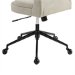 Modway Pinnacle Slub Weave Fabric Office Chair w/Rollerball Casters in Linen