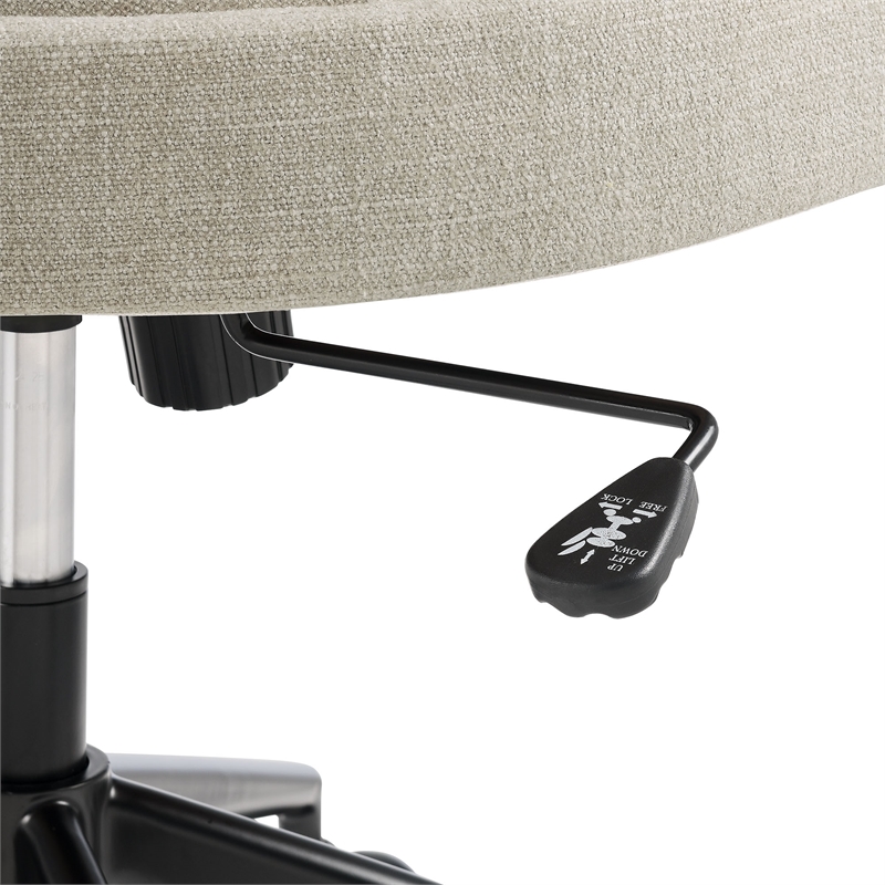 Modway Pinnacle Slub Weave Fabric Office Chair w/Rollerball Casters in Linen